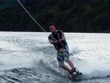 water skiing and wakeboarding on Loch Earn