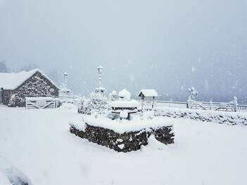 8 inches of snow at Briar Cottages Lochearnhead